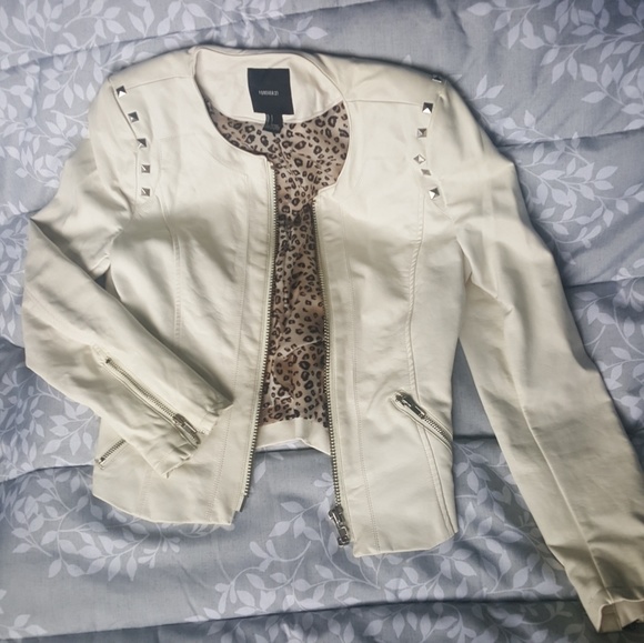 Forever 21 Jackets & Blazers - Forever 21 White Faux Leather Jacket Forever 21 Jackets & Blazers - Forever 21 White Faux Leather Jacket